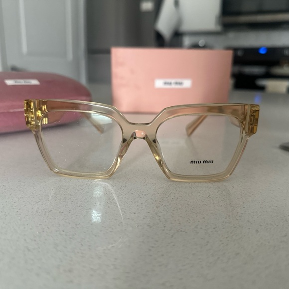 Miu Miu Tan Eyeglasses - Picture 7 of 9
